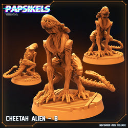 3D Printed Papsikels Cyberpunk Sci-Fi Cheetah Alien Set - 28mm 32mm (Online Only)