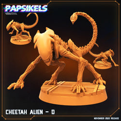 3D Printed Papsikels Cyberpunk Sci-Fi Cheetah Alien Set - 28mm 32mm (Online Only)