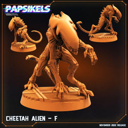3D Printed Papsikels Cyberpunk Sci-Fi Cheetah Alien Set - 28mm 32mm (Online Only)