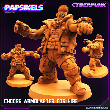 3D Printed Papsikels Cyberpunk Sci-Fi Choogs Armblaster For Hire - 28mm 32mm (Online Only)
