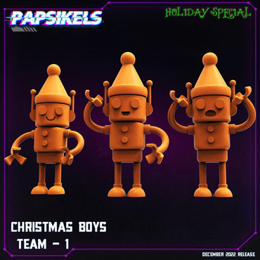 3D Printed Papsikels Cyberpunk Sci-Fi Christmas Boys Team 1 - 28mm 32mm (Online Only)