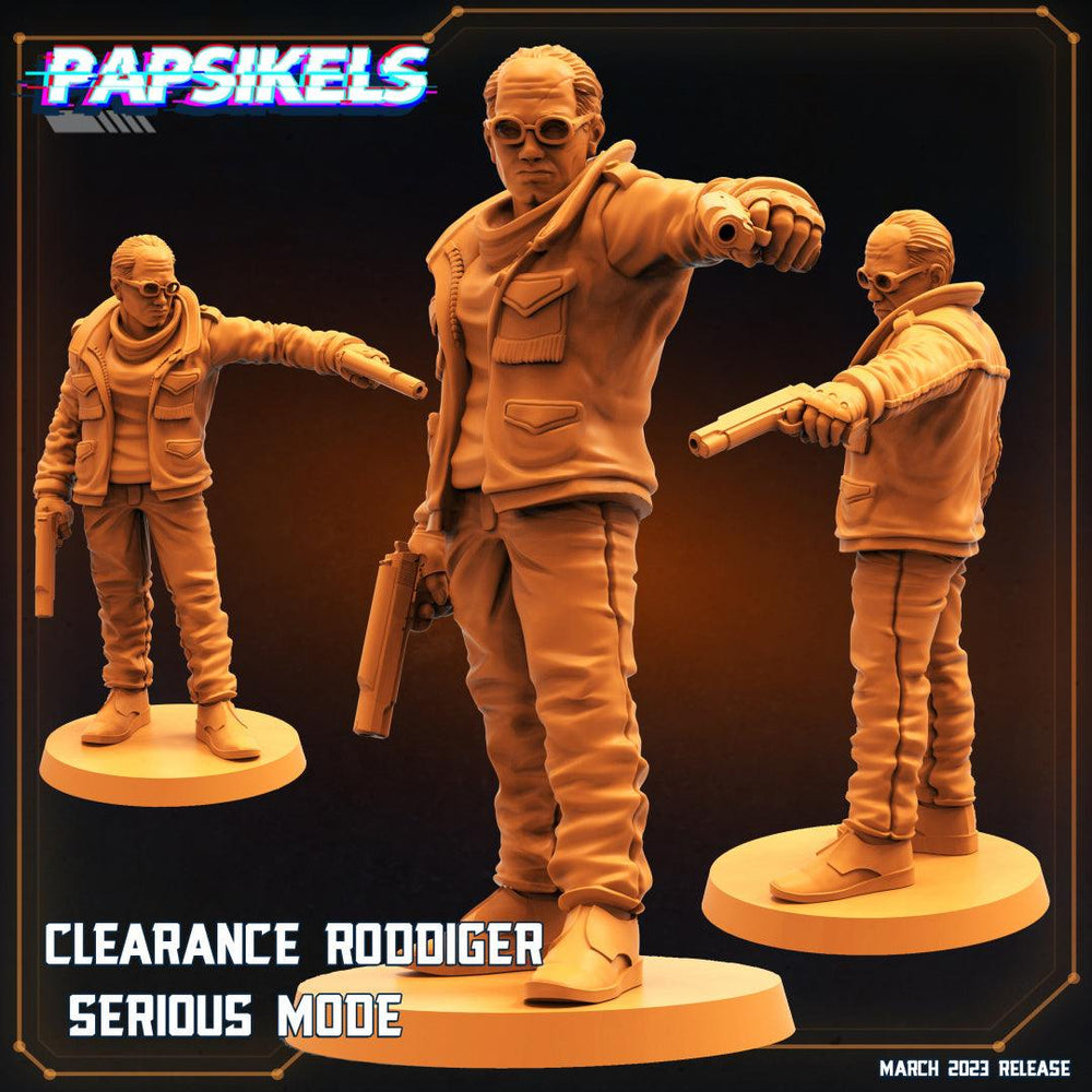 3D Printed Papsikels Cyberpunk Sci-Fi - Clearance Roddiger Serious Mode - 28mm 32mm (Online Only)