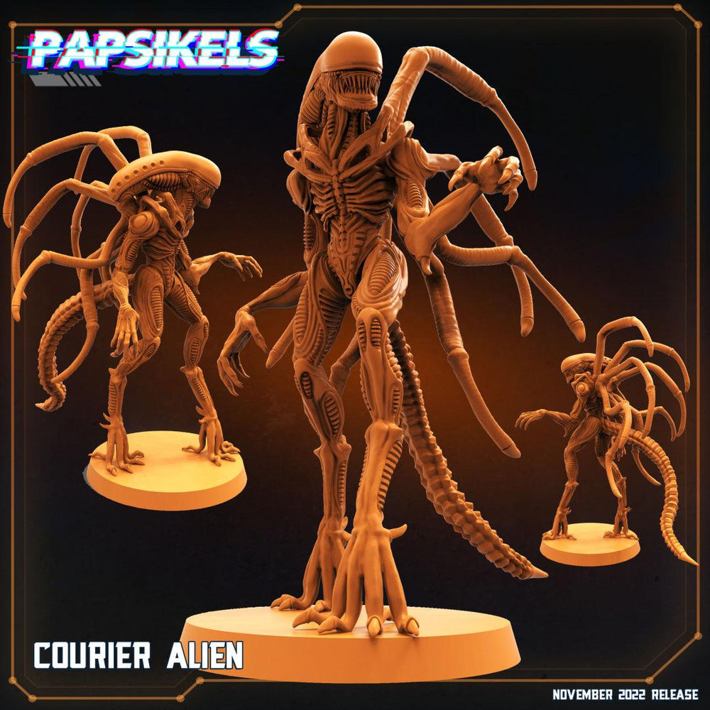 3D Printed Papsikels Cyberpunk Sci-Fi Courier Alien - 28mm 32mm (Online Only)