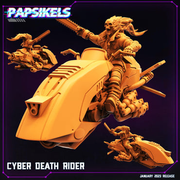 3D Printed Papsikels Cyberpunk Sci-Fi Cyber Death Rider 28mm 32mm (Online Only)