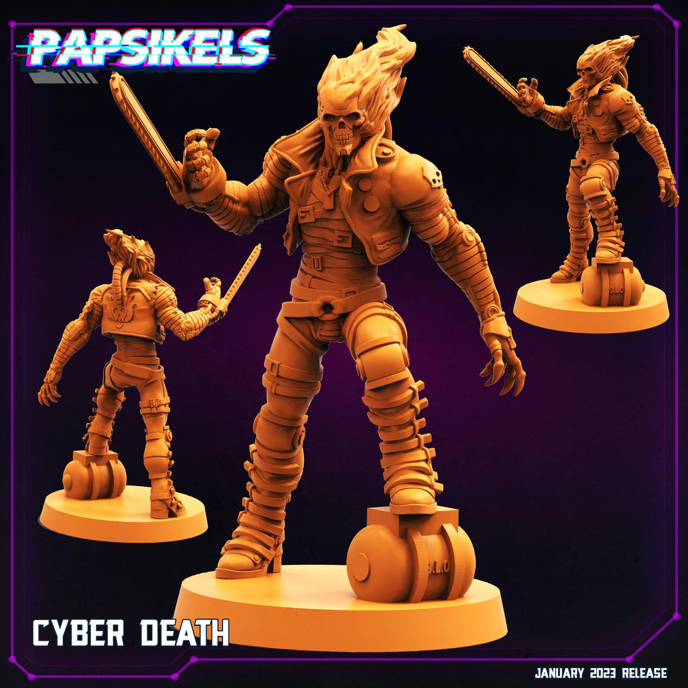 3D Printed Papsikels Cyberpunk Sci-Fi Cyber Death Rider 28mm 32mm (Online Only)