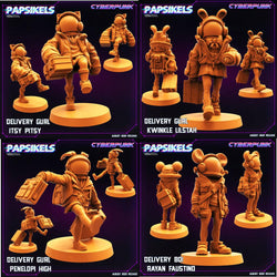 3D Printed Papsikels Cyberpunk Sci-Fi Cyber Delivery Set - 28mm 32mm (Online Only)