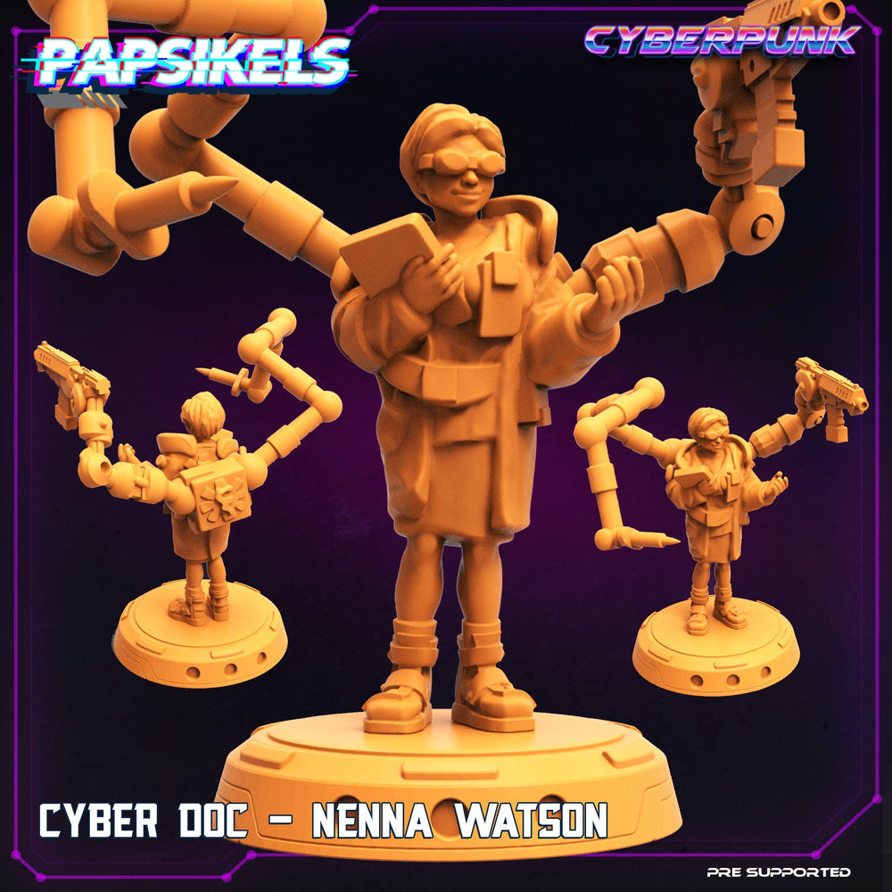 3D Printed Papsikels Cyberpunk Sci-Fi Cyber Doc Nenna Watson - 28mm 32mm (Online Only)