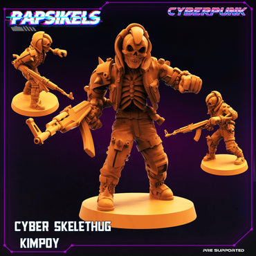 3D Printed Papsikels Cyberpunk Sci-Fi Cyber Skelethug Set - 28mm 32mm (Online Only)