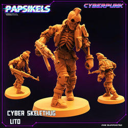 3D Printed Papsikels Cyberpunk Sci-Fi Cyber Skelethug Set - 28mm 32mm (Online Only)