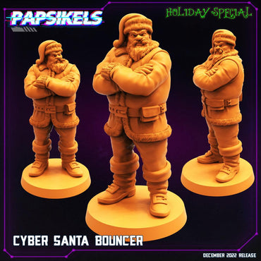 3D Printed Papsikels Cyberpunk Sci-Fi Cyber Stanta Bouncer - 28mm 32mm (Online Only)