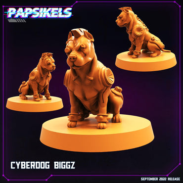3D Printed Papsikels Cyberpunk Sci-Fi Cyberdog Biggz - 28mm 32mm (Online Only)