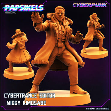 3D Printed Papsikels Cyberpunk Sci-Fi - Cybertrance Editor Miggy Kimosabe - 28mm 32mm (Online Only)