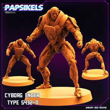 3D Printed Papsikels Cyberpunk Sci-Fi Cyborg Ender Type 5432-0 28mm 32mm (Online Only)