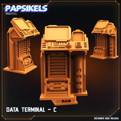 3D Printed Papsikels Cyberpunk Sci-Fi Data Terminal Set 1 - 28mm 32mm (Online Only)