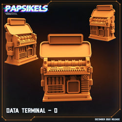 3D Printed Papsikels Cyberpunk Sci-Fi Data Terminal Set 1 - 28mm 32mm (Online Only)