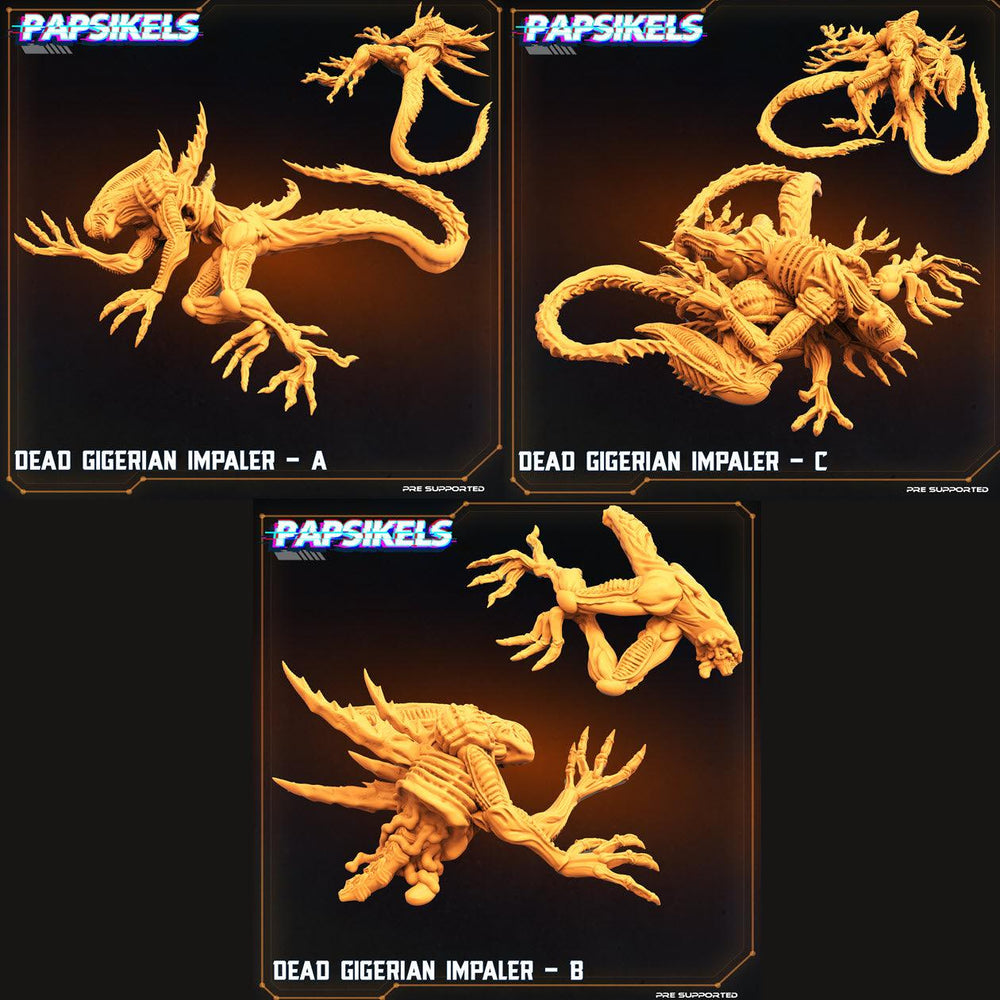 3D Printed Papsikels Cyberpunk Sci-Fi Dead Gigerian Impaler Set - 28mm 32mm (Online Only)