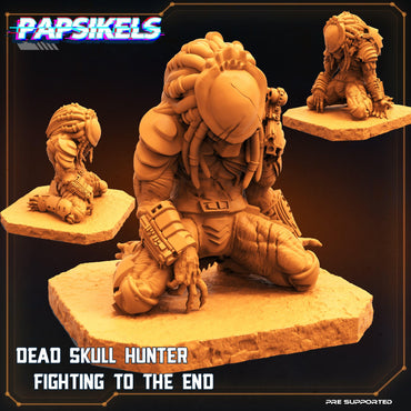 3D Printed Papsikels Cyberpunk Sci-Fi Dead Skull Hunter Fighting To The End - 28mm 32mm (Online Only)