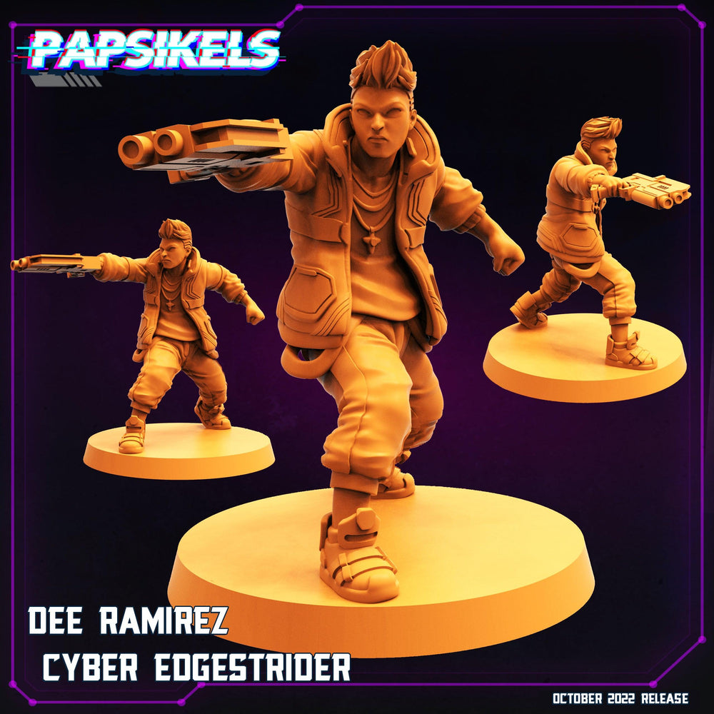 3D Printed Papsikels Cyberpunk Sci-Fi Dee Ramirez Cyber Edgestrider - 28mm 32mm (Online Only)