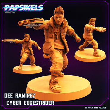 3D Printed Papsikels Cyberpunk Sci-Fi Dee Ramirez Cyber Edgestrider - 28mm 32mm (Online Only)
