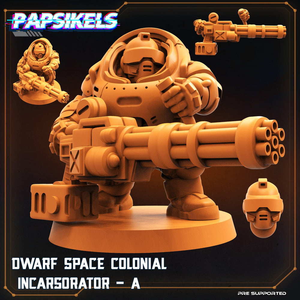 3D Printed Papsikels Cyberpunk Sci-Fi Dwarf Space Colonial Set - 28mm 32mm (Online Only)
