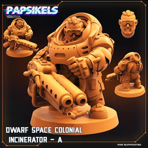 3D Printed Papsikels Cyberpunk Sci-Fi Dwarf Space Colonial Set - 28mm 32mm (Online Only)