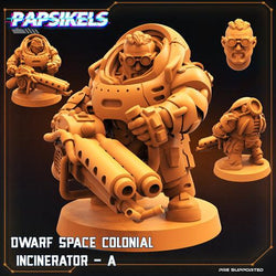 3D Printed Papsikels Cyberpunk Sci-Fi Dwarf Space Colonial Set - 28mm 32mm (Online Only)
