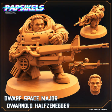 3D Printed Papsikels Cyberpunk Sci-Fi Dwarf Space Colonist Marines Set  - 28mm 32mm (Online Only)