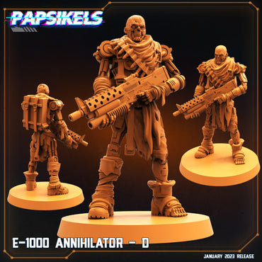3D Printed Papsikels Cyberpunk Sci-Fi E-1000 Annihilator D 28mm 32mm (Online Only)