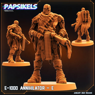 3D Printed Papsikels Cyberpunk Sci-Fi E-1000 Annihilator E 28mm 32mm (Online Only)