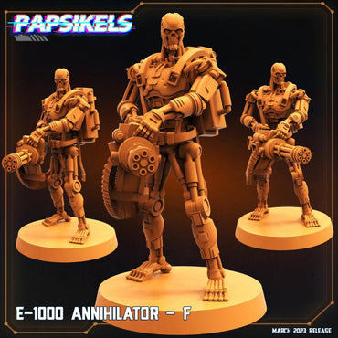 3D Printed Papsikels Cyberpunk  Sci-Fi - E-1000 Annihilator - F - 28mm 32mm (Online Only)