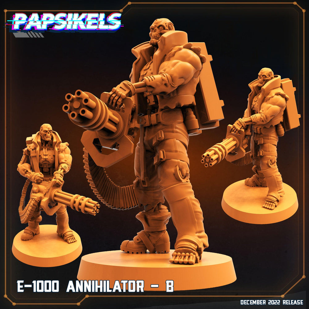 3D Printed Papsikels Cyberpunk Sci-Fi E-1000 Annihilator Set - 28mm 32mm (Online Only)