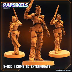 3D Printed Papsikels Cyberpunk Sci-Fi E-900 Set - 28mm 32mm (Online Only)