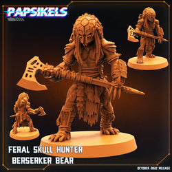 3D Printed Papsikels Cyberpunk Sci-Fi Feral Vixen Skull Hunter Set - 28mm 32mm (Online Only)
