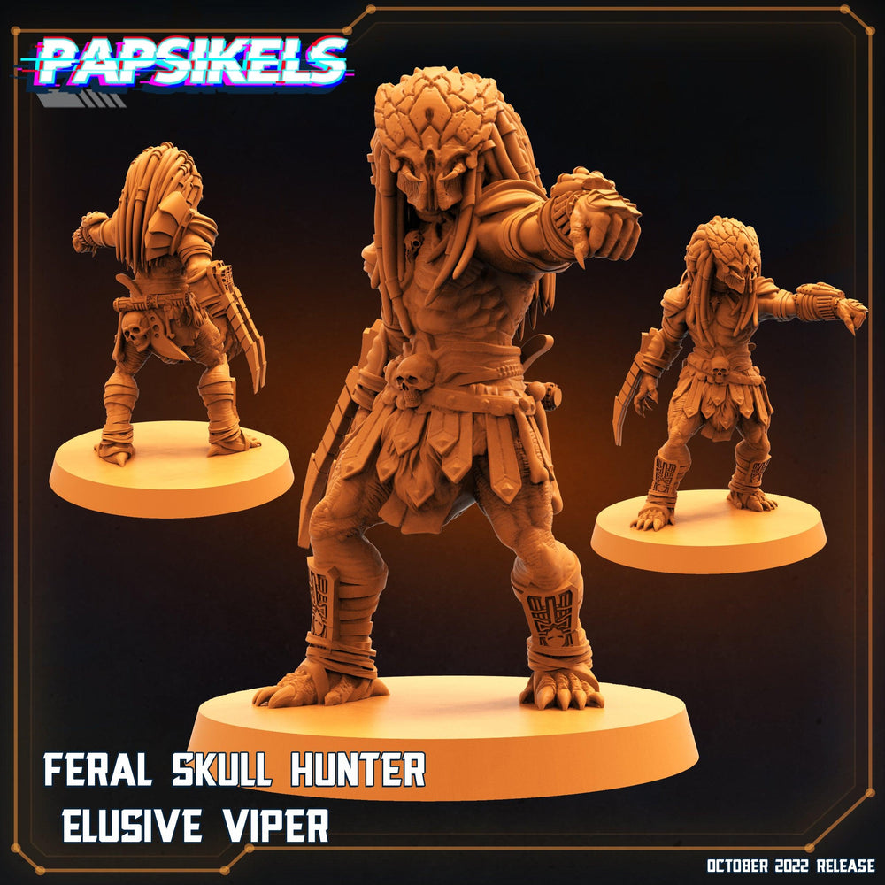 3D Printed Papsikels Cyberpunk Sci-Fi Feral Vixen Skull Hunter Set - 28mm 32mm (Online Only)