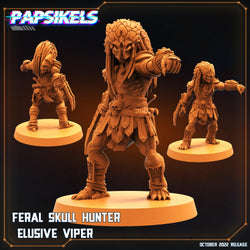 3D Printed Papsikels Cyberpunk Sci-Fi Feral Vixen Skull Hunter Set - 28mm 32mm (Online Only)
