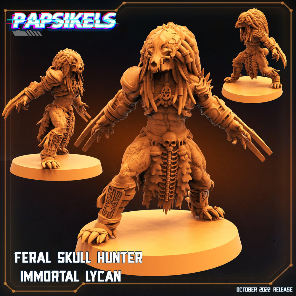 3D Printed Papsikels Cyberpunk Sci-Fi Feral Vixen Skull Hunter Set - 28mm 32mm (Online Only)