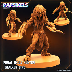 3D Printed Papsikels Cyberpunk Sci-Fi Feral Vixen Skull Hunter Set - 28mm 32mm (Online Only)