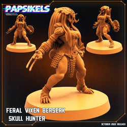 3D Printed Papsikels Cyberpunk Sci-Fi Feral Vixen Skull Hunter Set - 28mm 32mm (Online Only)