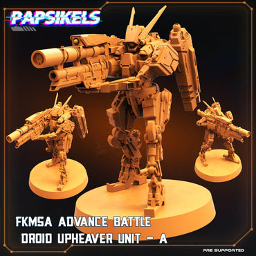 3D Printed Papsikels Cyberpunk Sci-Fi Fkmsa Advance Battle Droid Upheaver Unit A - 28mm 32mm (Online Only)