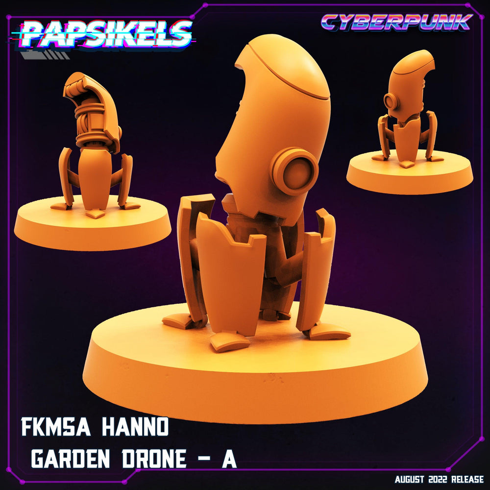 3D Printed Papsikels Cyberpunk Sci-Fi Fkmsa Hanno Drone Set - 28mm 32mm (Online Only)
