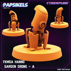 3D Printed Papsikels Cyberpunk Sci-Fi Fkmsa Hanno Drone Set - 28mm 32mm (Online Only)