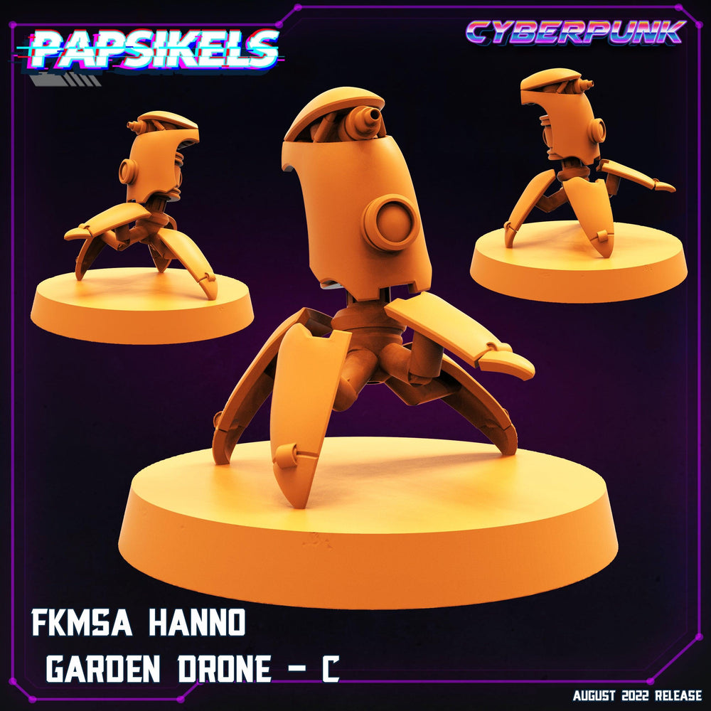 3D Printed Papsikels Cyberpunk Sci-Fi Fkmsa Hanno Drone Set - 28mm 32mm (Online Only)