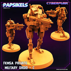 3D Printed Papsikels Cyberpunk Sci-Fi Fkmsa Private Military Droid Set - 28mm 32mm (Online Only)