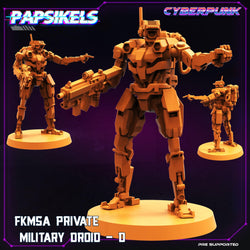3D Printed Papsikels Cyberpunk Sci-Fi Fkmsa Private Military Droid Set - 28mm 32mm (Online Only)