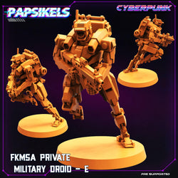 3D Printed Papsikels Cyberpunk Sci-Fi Fkmsa Private Military Droid Set - 28mm 32mm (Online Only)