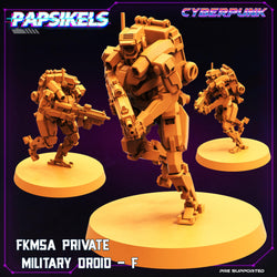 3D Printed Papsikels Cyberpunk Sci-Fi Fkmsa Private Military Droid Set - 28mm 32mm (Online Only)