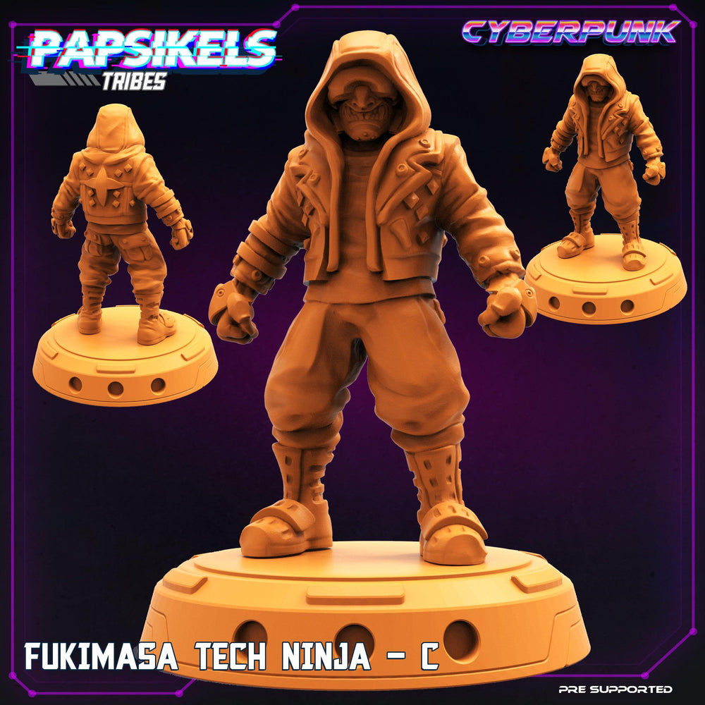 3D Printed Papsikels Cyberpunk Sci-Fi Fukimasa Tech Ninja Set - 28mm 32mm (Online Only)