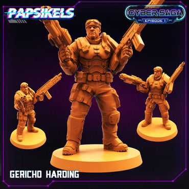 3D Printed Papsikels Cyberpunk Sci-Fi Gericho Harding Cyber Saga - 28mm 32mm (Online Only)