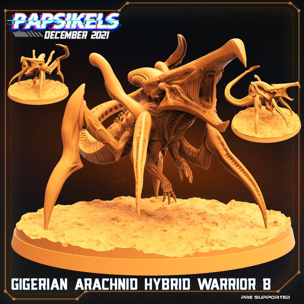 3D Printed Papsikels Cyberpunk Sci-Fi Gigerian Arachnid Hybrid Warrior B - 28mm 32mm (Online Only)