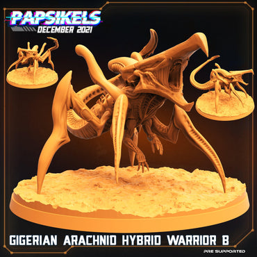 3D Printed Papsikels Cyberpunk Sci-Fi Gigerian Arachnid Hybrid Warrior B - 28mm 32mm (Online Only)